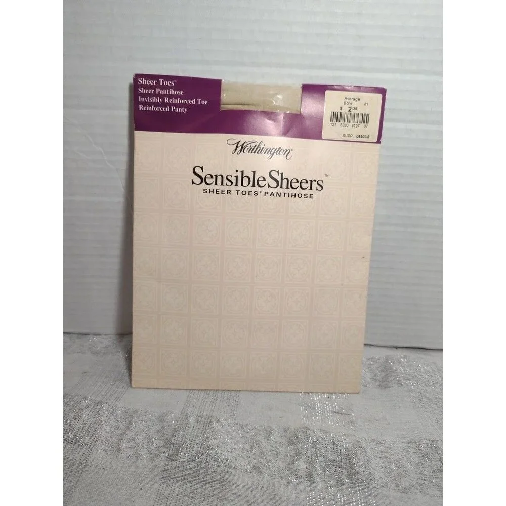 Vintage Worthington‎ JC Penney Sensible Sheers Pantihose Bone 81 Average New